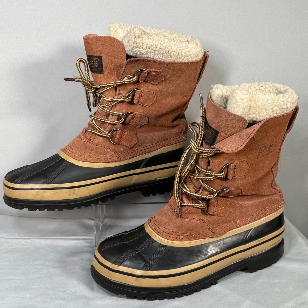 COLEMAN Excursion Series Boots Men‎ 7M Kalmar Winter Brown Leather Lace Up Warm